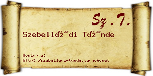 Szebellédi Tünde névjegykártya