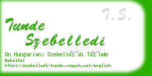 tunde szebelledi business card